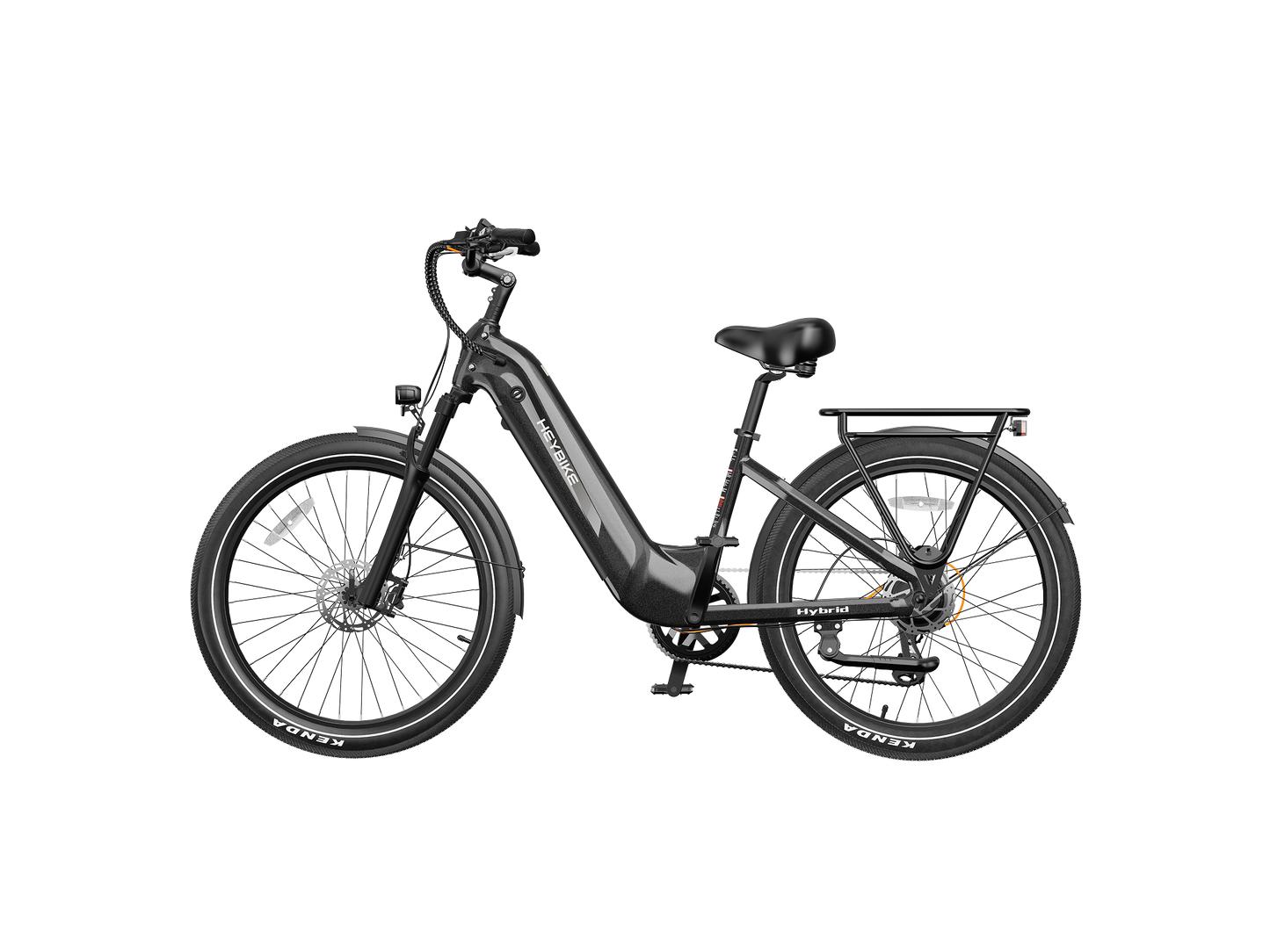 Heybike Hybrid Electric Commuter Bike - 100 Mile Range, High Capacity - Top Speed 28 MPH