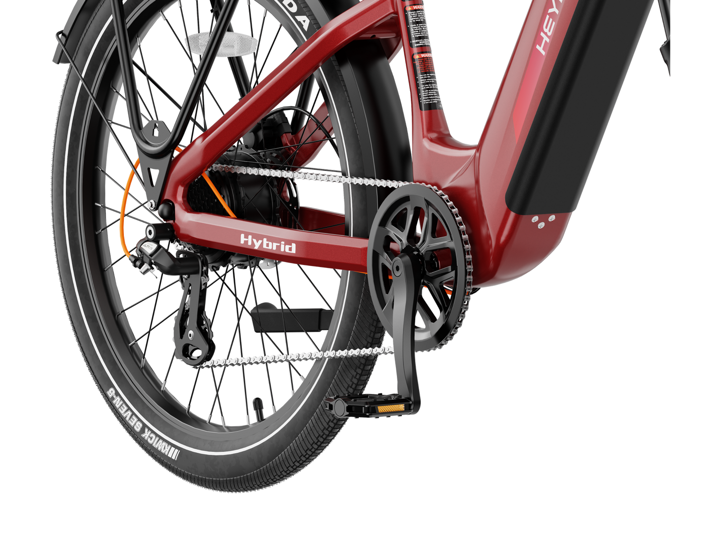 Heybike Hybrid Electric Commuter Bike - 100 Mile Range, High Capacity - Top Speed 28 MPH