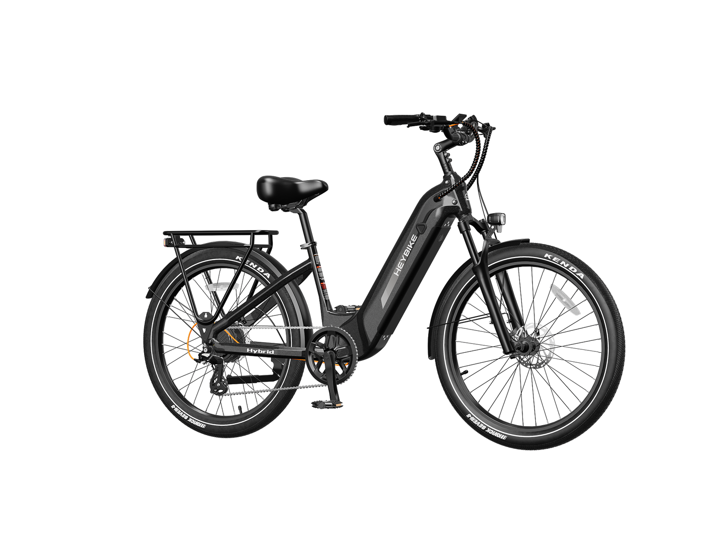 Heybike Hybrid Electric Commuter Bike - 100 Mile Range, High Capacity - Top Speed 28 MPH