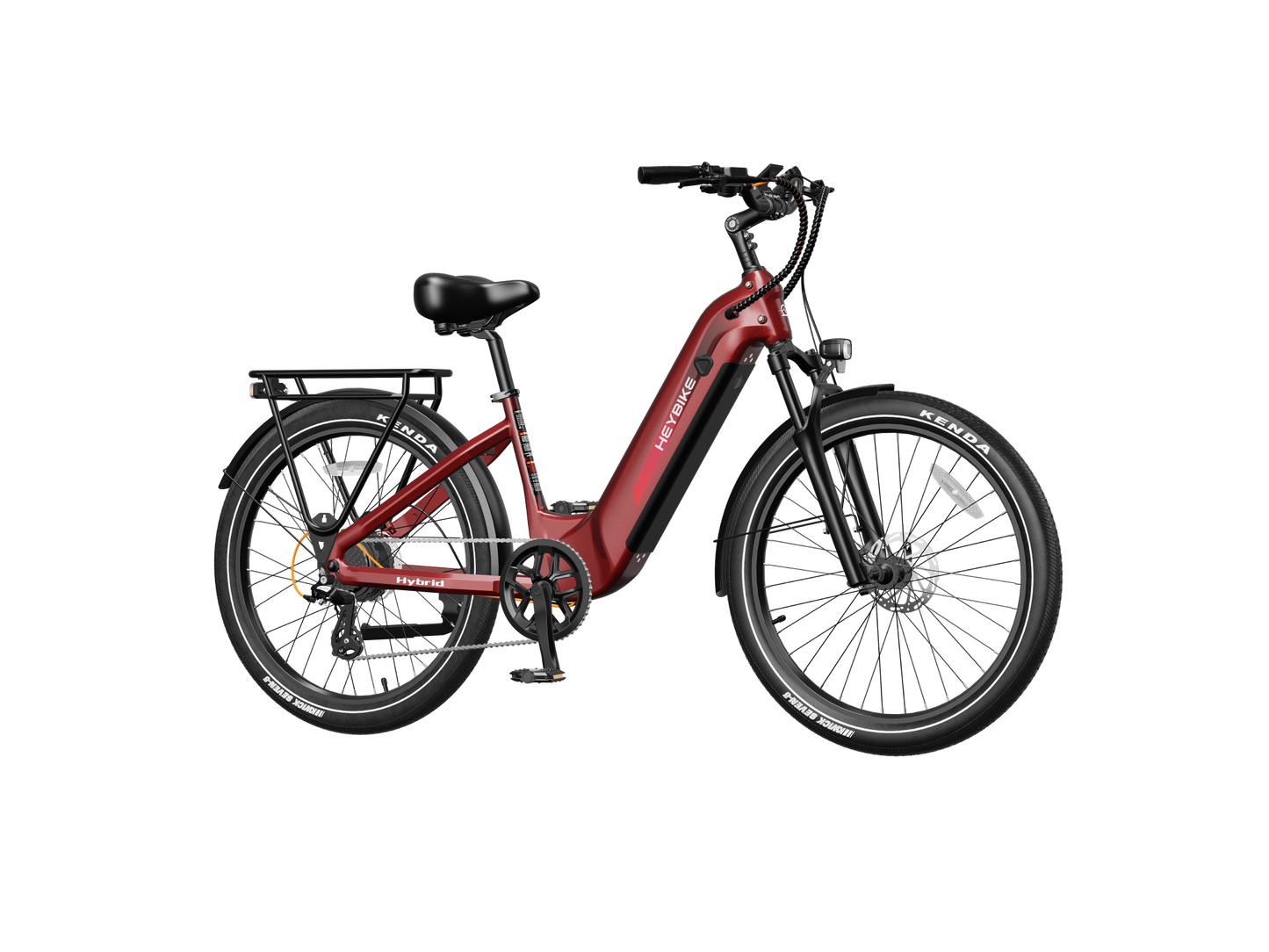 Heybike Hybrid Electric Commuter Bike - 100 Mile Range, High Capacity - Top Speed 28 MPH