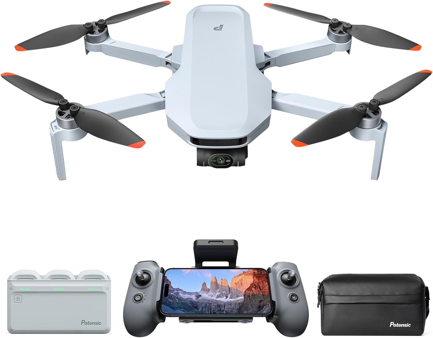 Potensic ATOM 2 Fly More Combo with drone, controller, batteries, charging hub and carry case