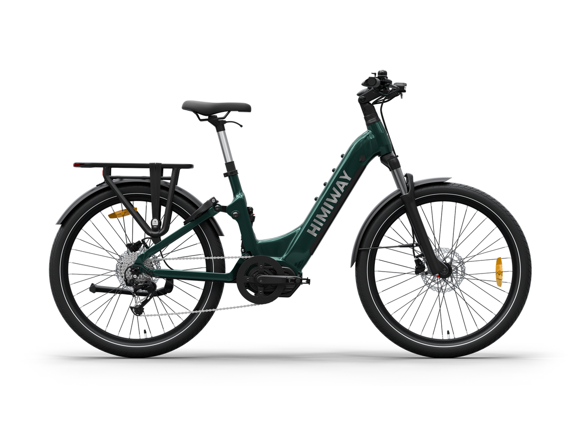 Himiway A7 Pro electric bike in Emerald Green side view