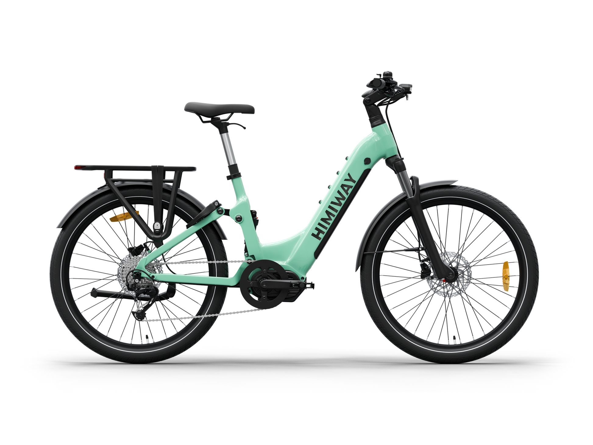 Himiway A7 Pro commuter electric bike in Green side view