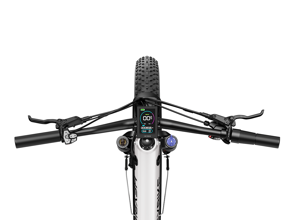 Heybike ALPHA handlebar and display front view