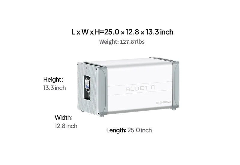 BLUETTI B500 expansion battery dimensions