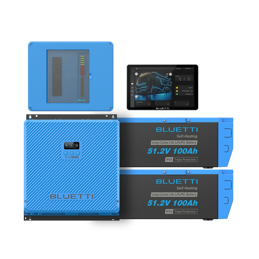 BLUETTI RV5 10kWh RV power kit with two B4810 batteries Epanel and Epad