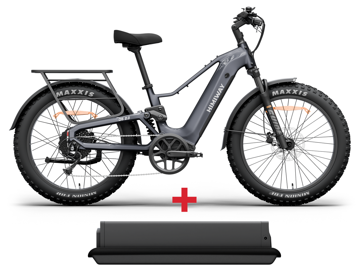 Himiway D5 2.0 Full Suspension Fat Tire eBike — 26" - Top Speed 28 MPH