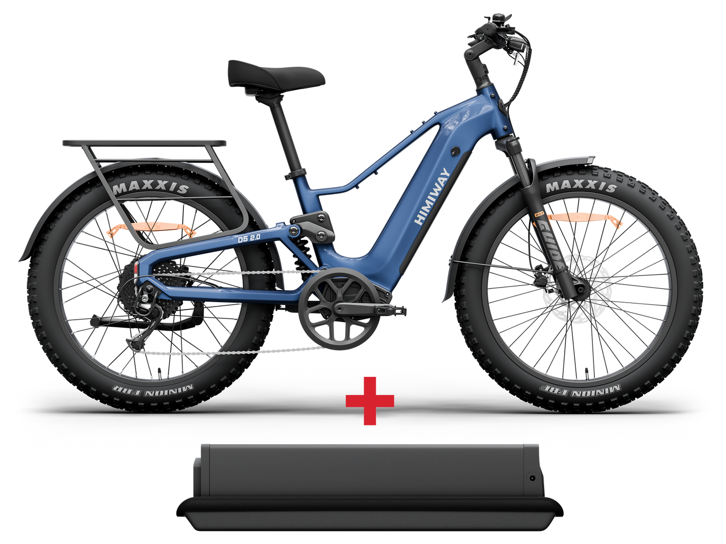 Himiway D5 2.0 Full Suspension Fat Tire eBike — 26" - Top Speed 28 MPH