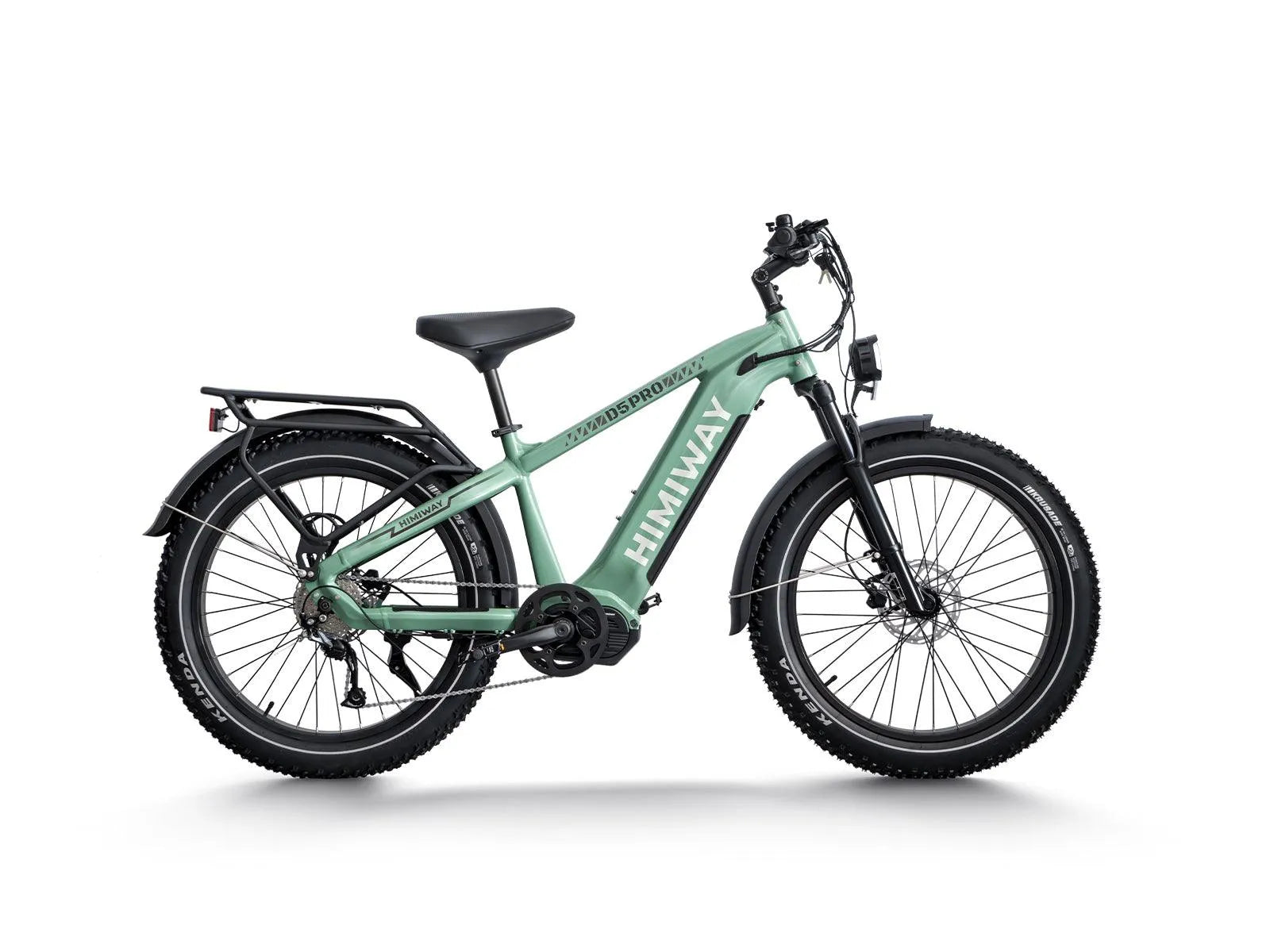 Himiway D5 Pro mid-drive electric bike in Green side view