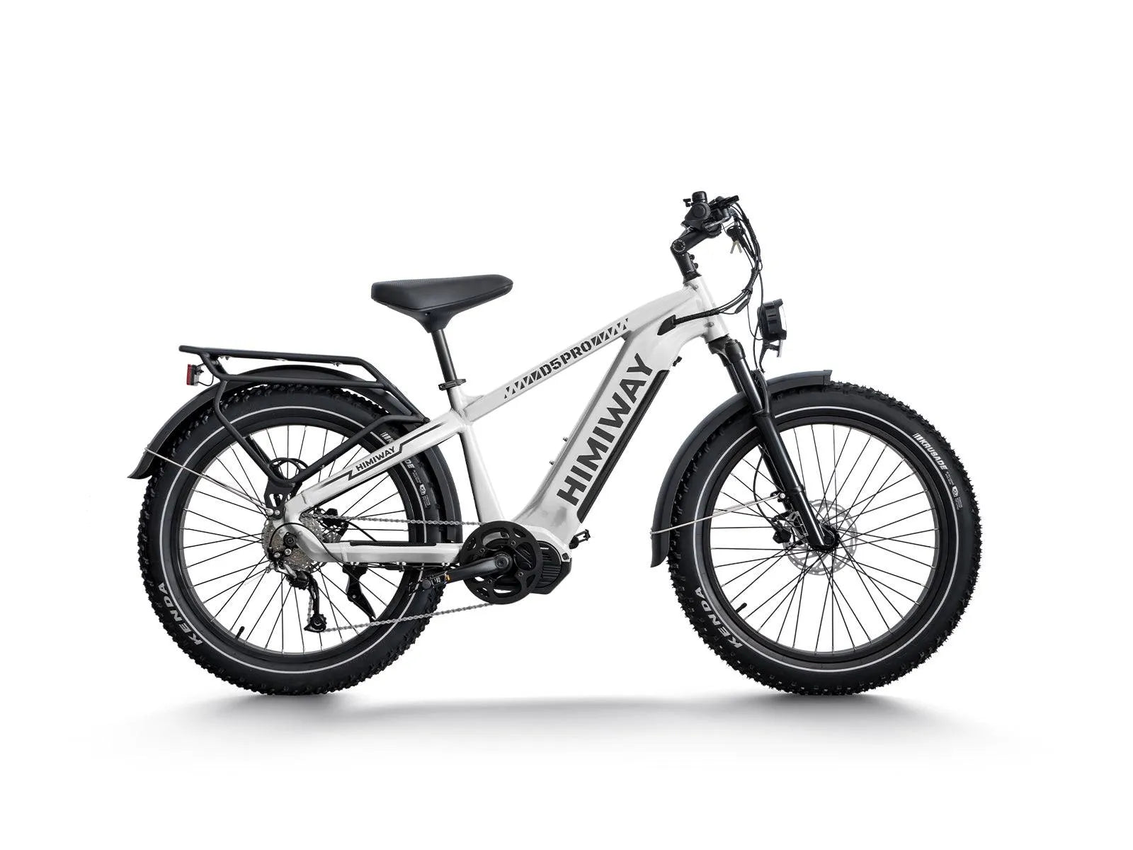 Himiway D5 Pro mid-drive electric bike in White side view