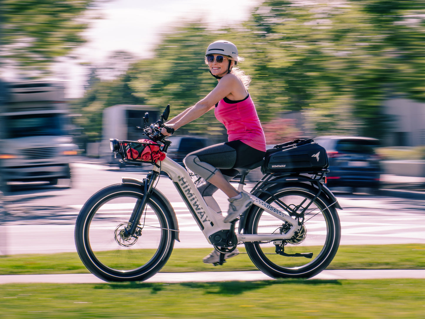Himiway D5 Zebra Fat Tire Electric Bike - Built for All-Terrain Performance - Top Speed 20 MPH