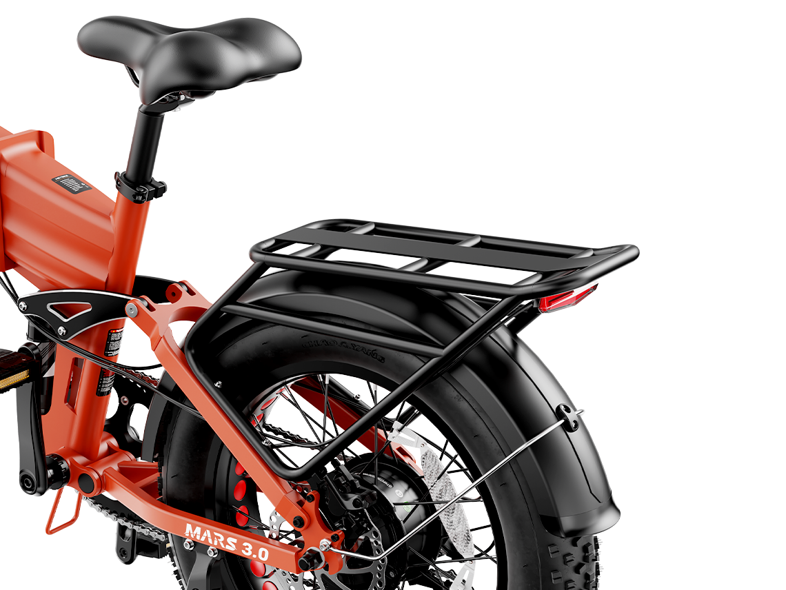 Heybike Mars 3.0 Full Suspension Folding Fat Tire eBike - Top Speed 28 MPH