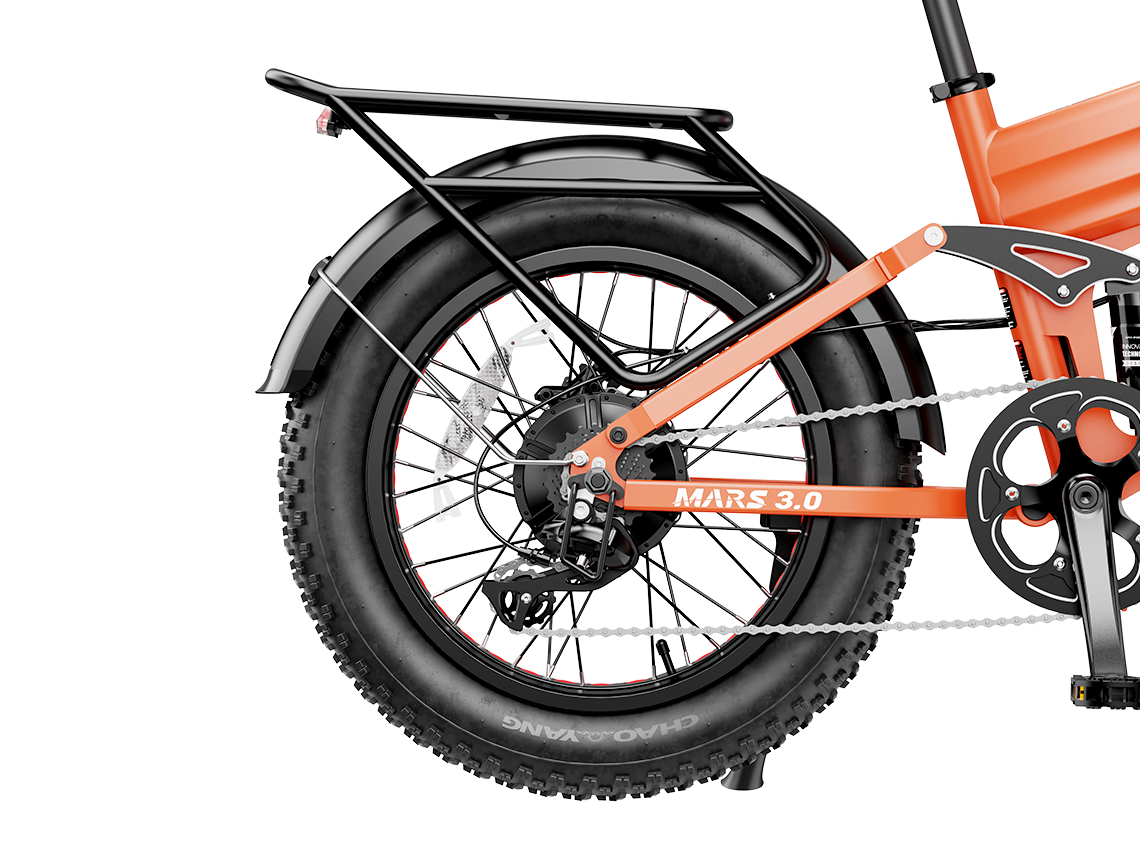 Heybike Mars 3.0 Full Suspension Folding Fat Tire eBike - Top Speed 28 MPH