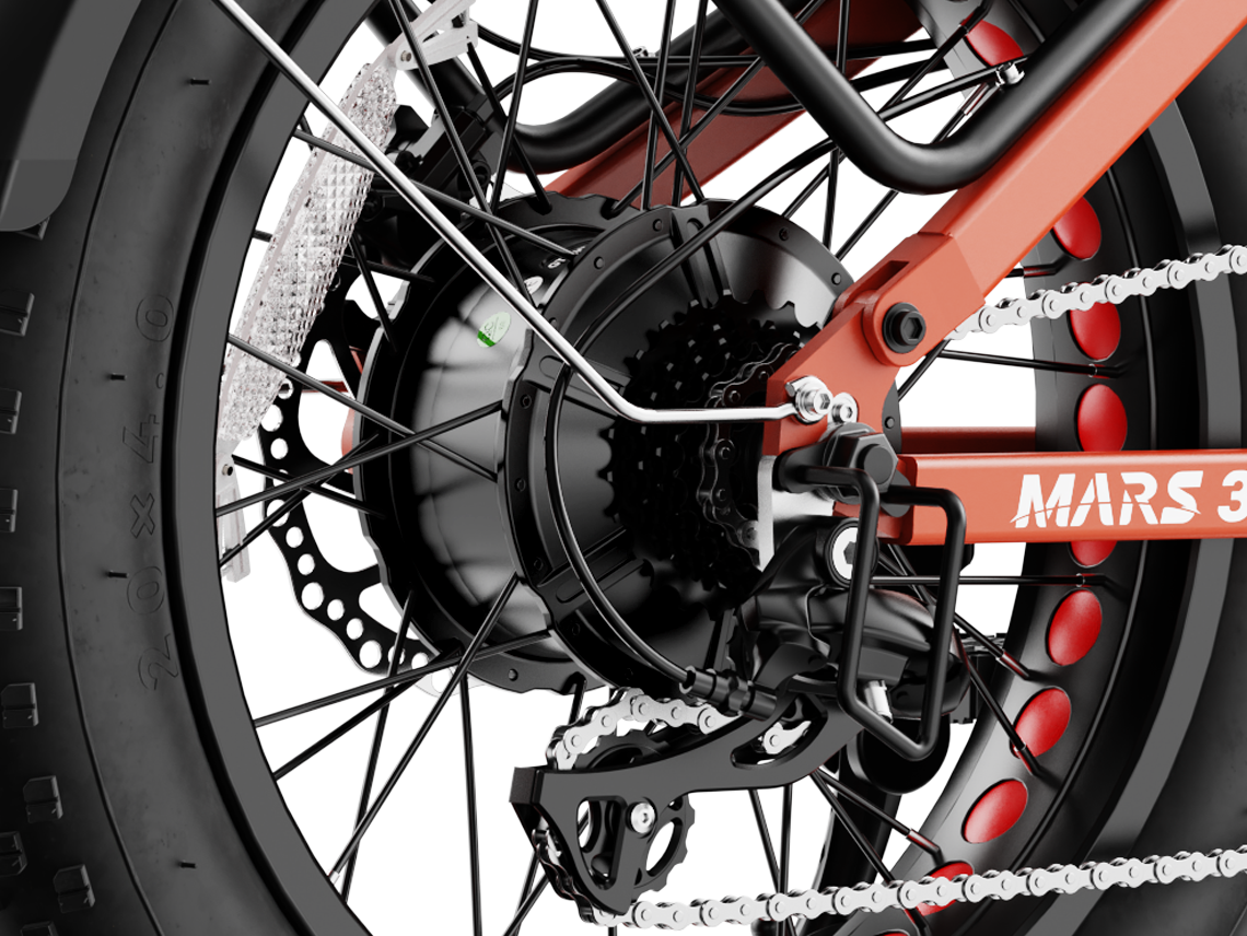 Heybike Mars 3.0 Full Suspension Folding Fat Tire eBike - Top Speed 28 MPH