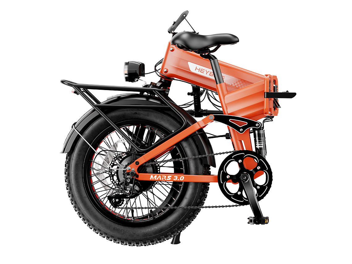 Heybike Mars 3.0 Full Suspension Folding Fat Tire eBike - Top Speed 28 MPH