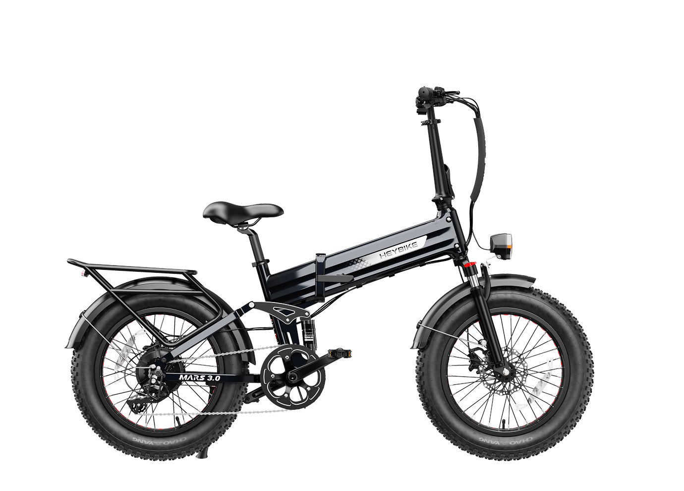 Heybike Mars 3.0 Full Suspension Folding Fat Tire eBike - Top Speed 28 MPH