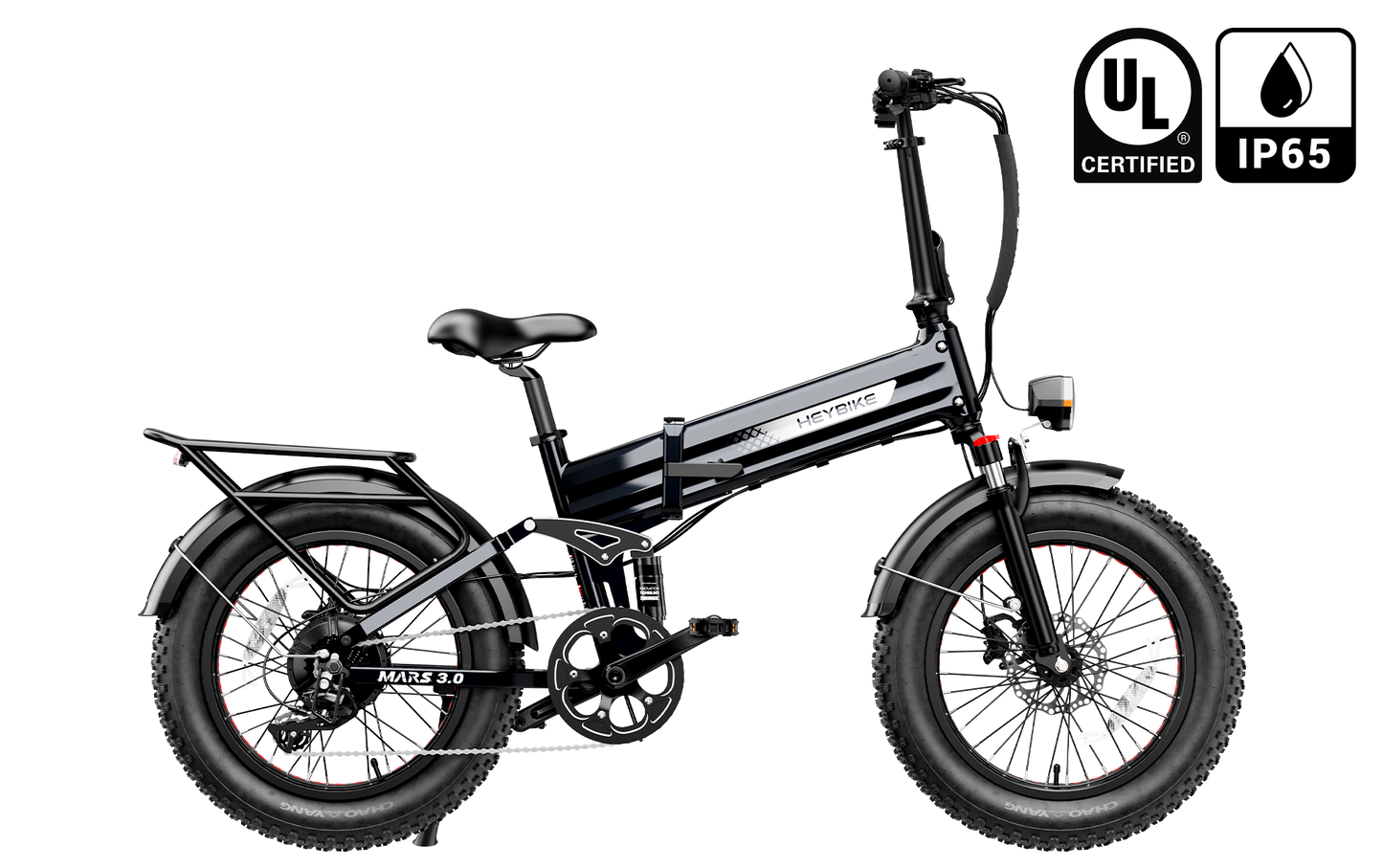Heybike Mars 3.0 Full Suspension Folding Fat Tire eBike - Top Speed 28 MPH