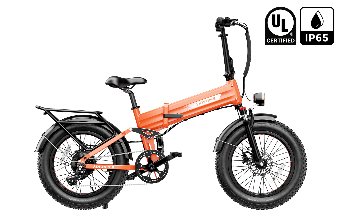 Heybike Mars 3.0 Full Suspension Folding Fat Tire eBike - Top Speed 28 MPH