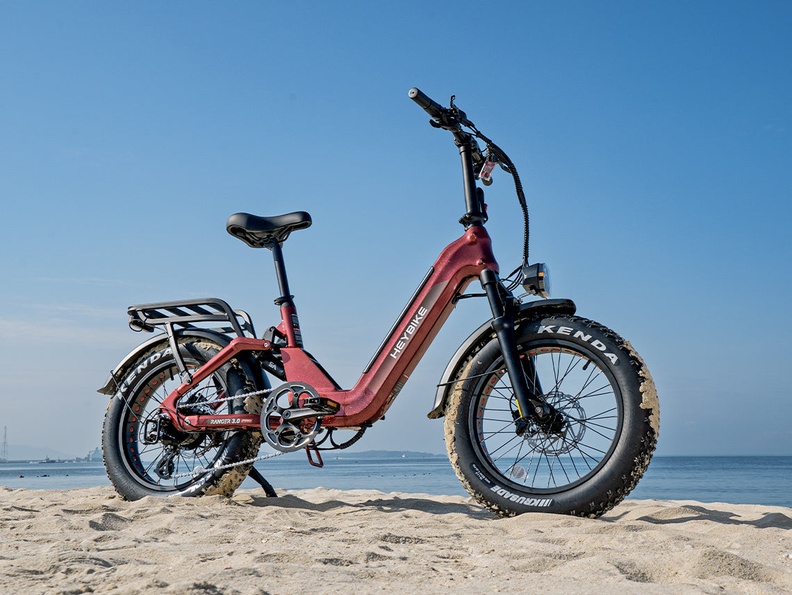 Heybike Ranger 3.0 Pro Folding Electric Bike - 90 Mile Range, Full Suspension - Top Speed 28 MPH