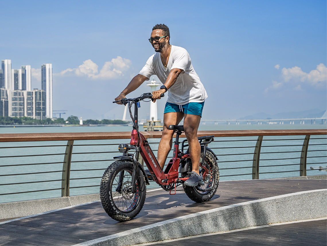 Heybike Ranger 3.0 Pro Folding Electric Bike - 90 Mile Range, Full Suspension - Top Speed 28 MPH