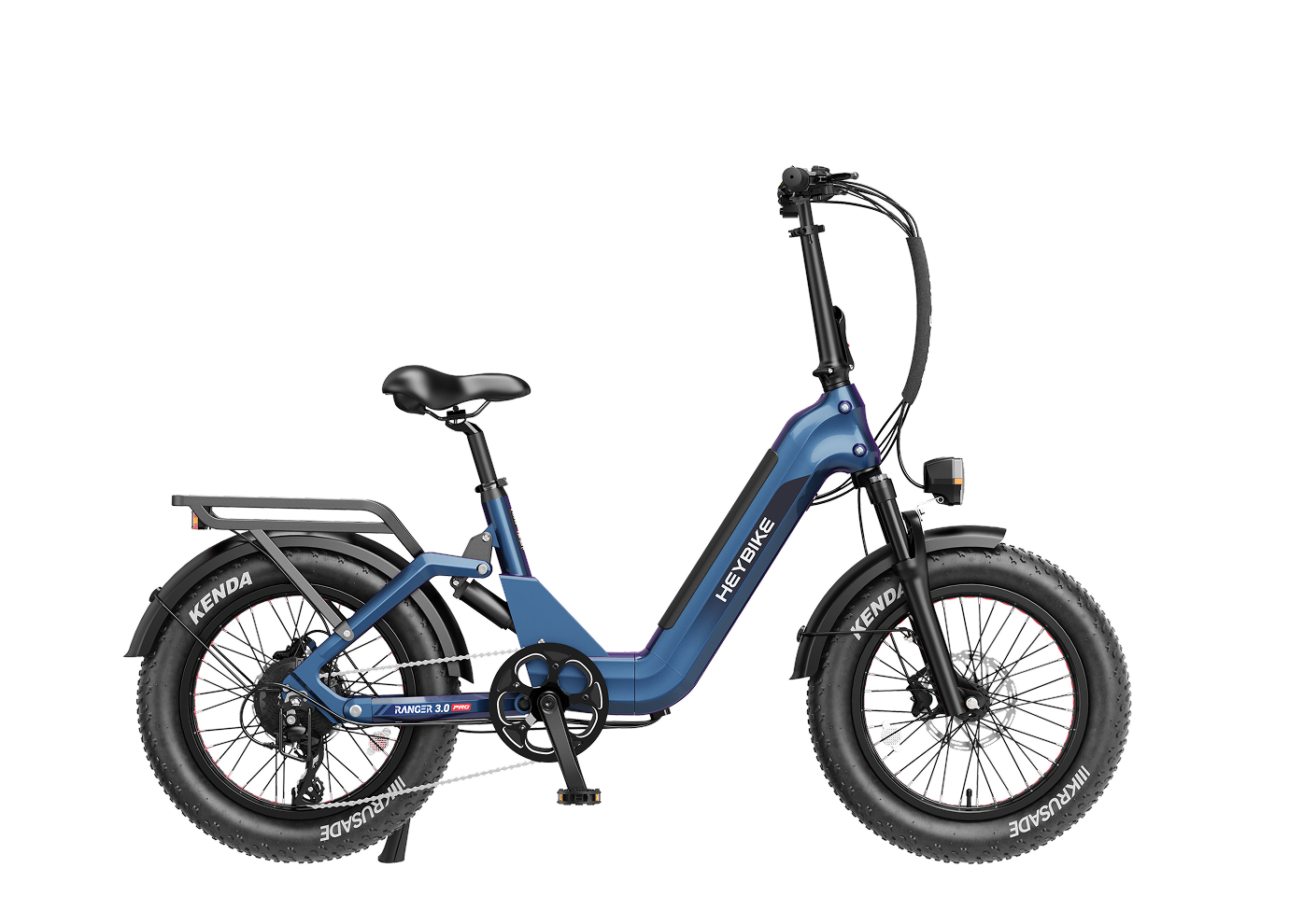 Heybike Ranger 3.0 Pro Folding Electric Bike - 90 Mile Range, Full Suspension - Top Speed 28 MPH