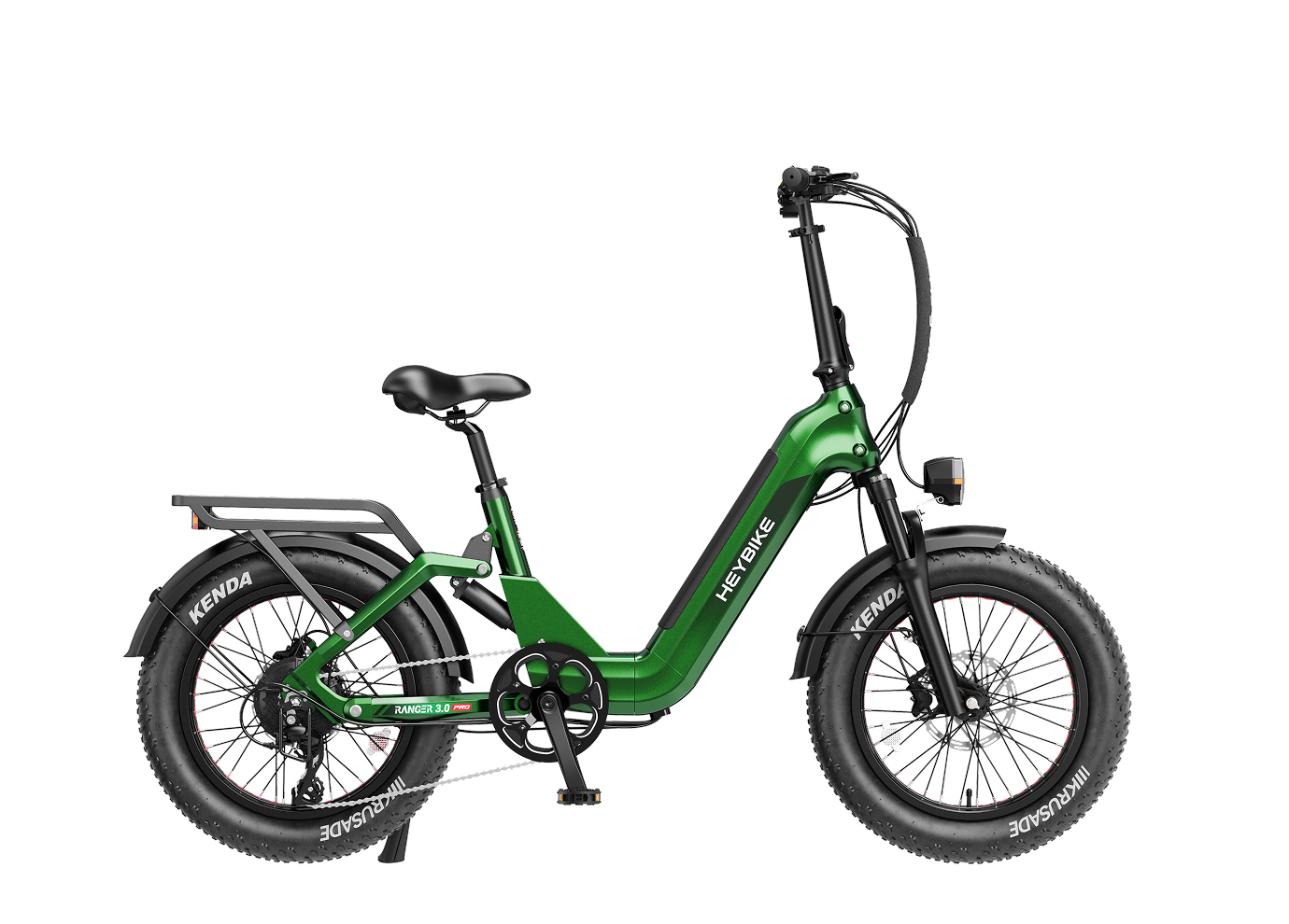 Heybike Ranger 3.0 Pro Folding Electric Bike - 90 Mile Range, Full Suspension - Top Speed 28 MPH