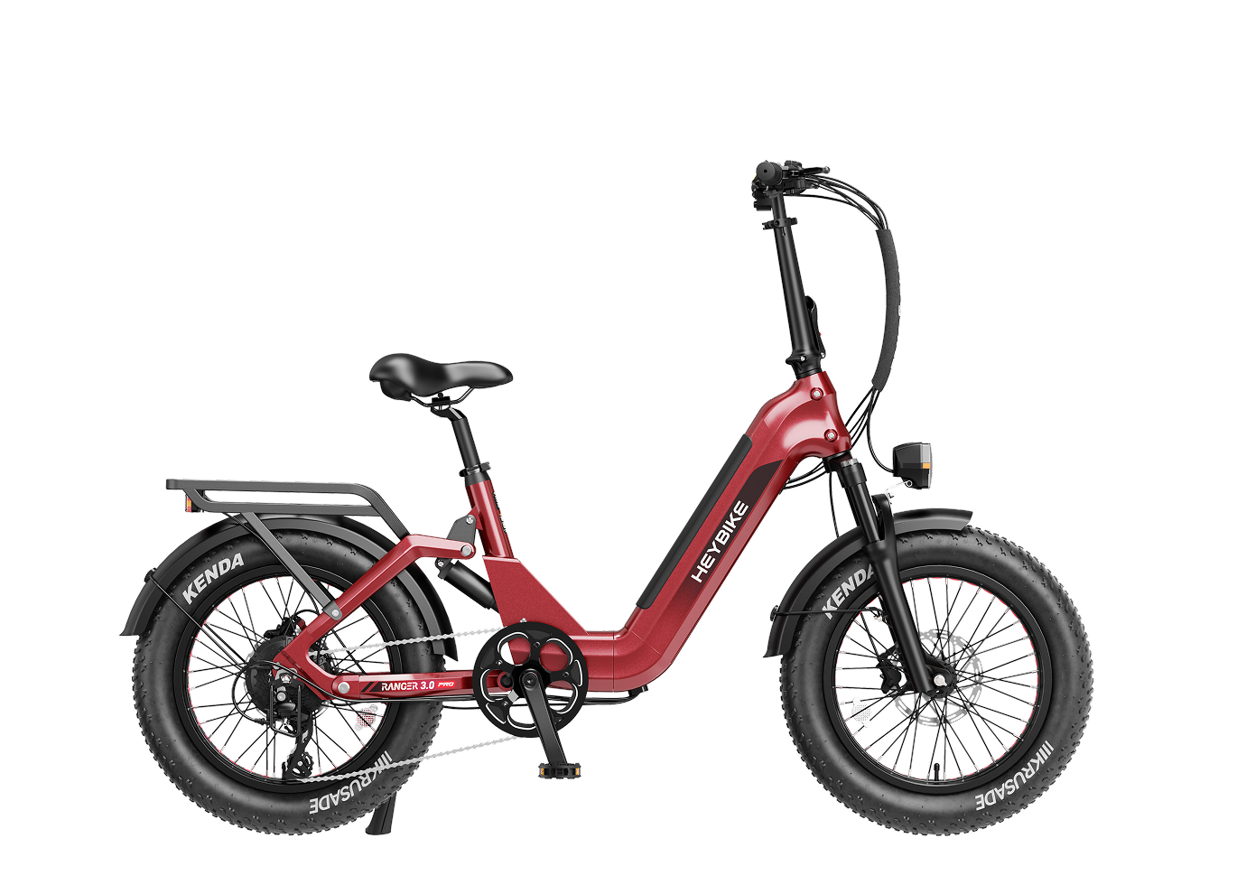 Heybike Ranger 3.0 Pro Folding Electric Bike - 90 Mile Range, Full Suspension - Top Speed 28 MPH