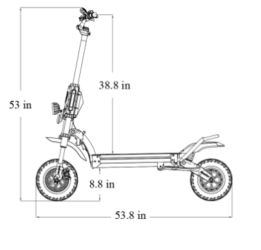 Kaabo King GTR Max Electric Scooter — Dual Motor 65 MPH Long Range