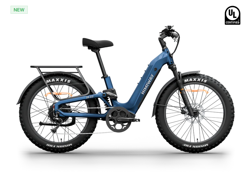 Himiway D5 2.0 Full Suspension Fat Tire eBike — 26" - Top Speed 28 MPH