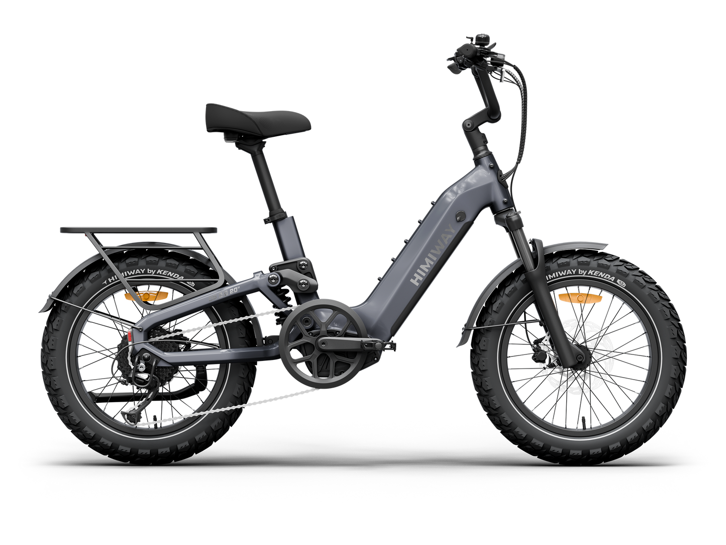 Himiway D5 2.0 20" Compact Full Suspension Fat Tire eBike - Top Speed 28 MPH