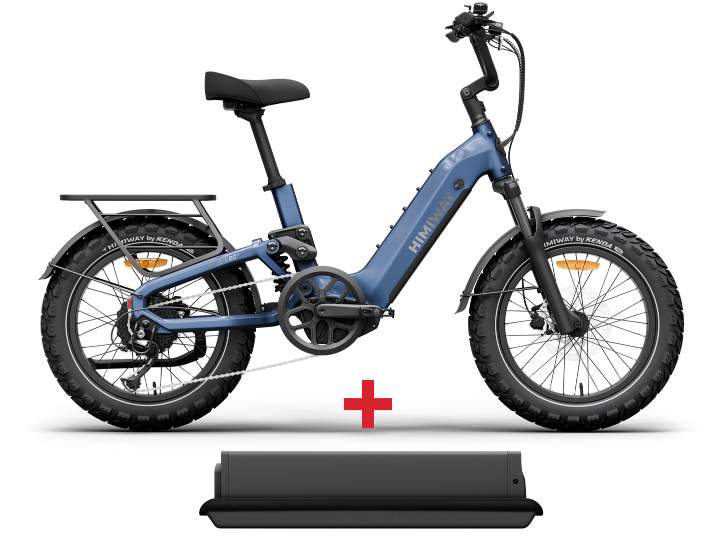 Himiway D5 2.0 20" Compact Full Suspension Fat Tire eBike - Top Speed 28 MPH