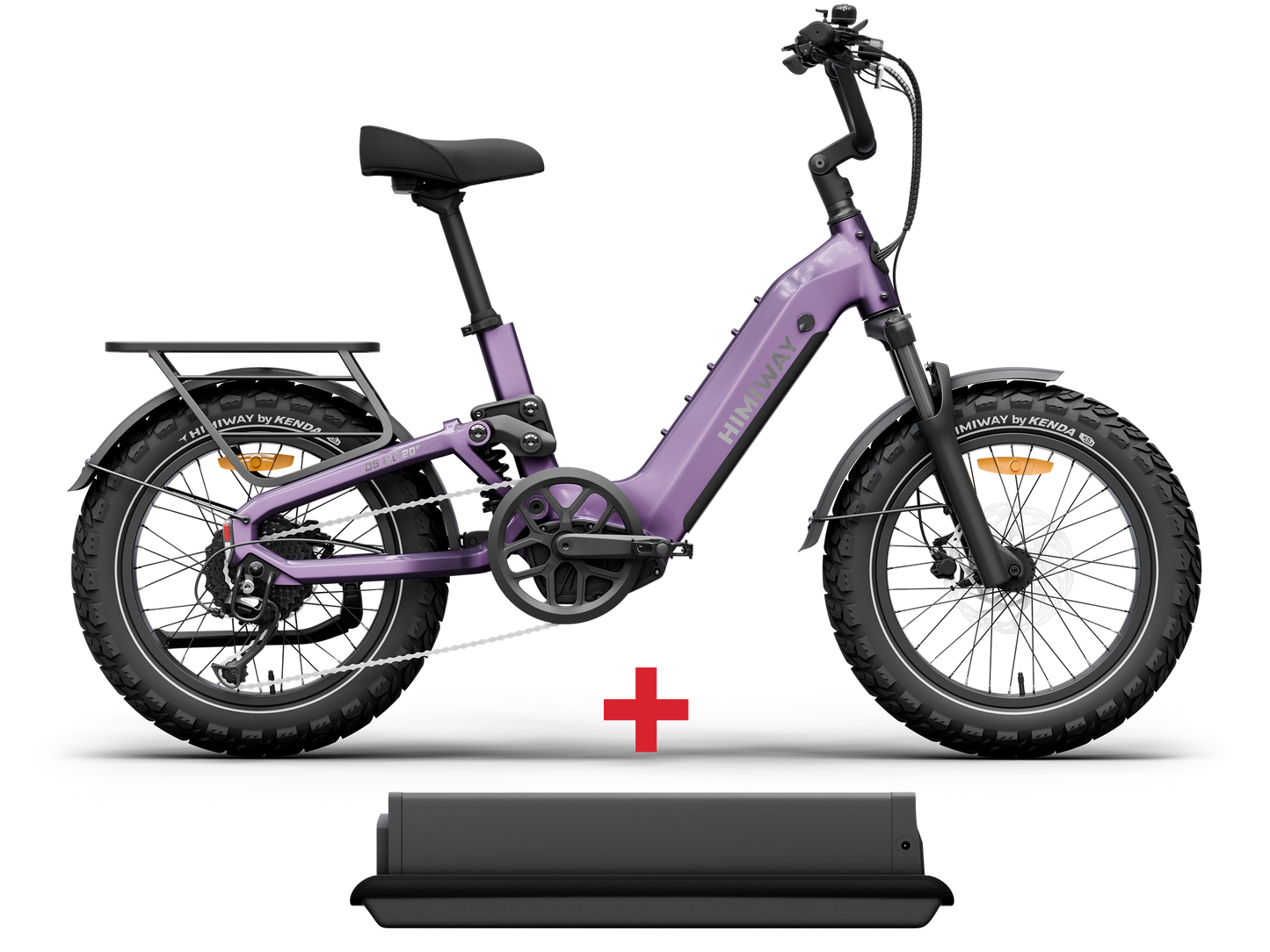 Himiway D5 2.0 20" Compact Full Suspension Fat Tire eBike - Top Speed 28 MPH