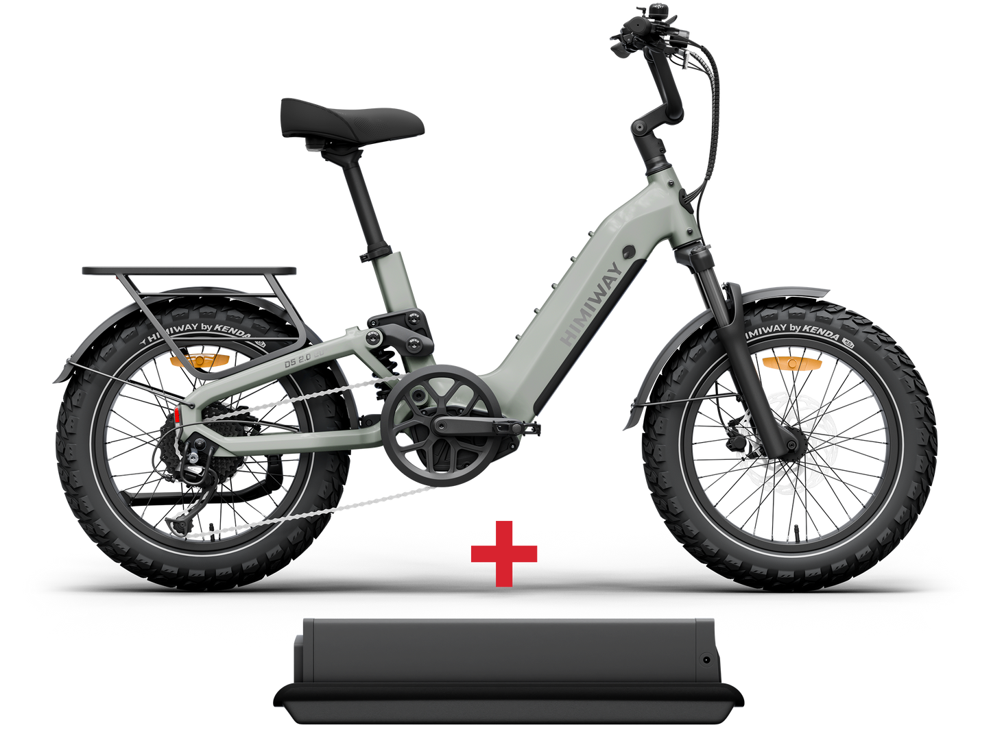 Himiway D5 2.0 20" Compact Full Suspension Fat Tire eBike - Top Speed 28 MPH