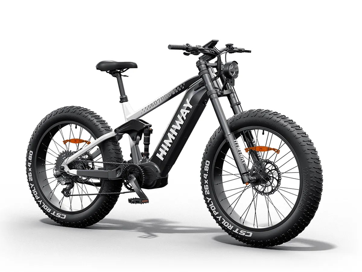 Himiway D7 PRO Electric Bike - Full Suspension Fat Tire All-Terrain - Top Speed 20 MPH