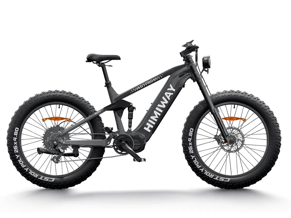Himiway D7 PRO Electric Bike - Full Suspension Fat Tire All-Terrain - Top Speed 20 MPH