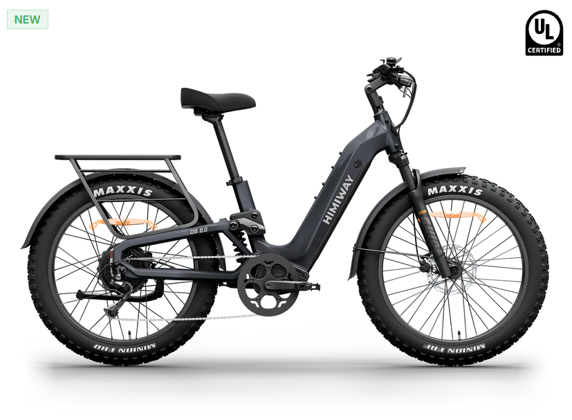 Himiway D5 2.0 Full Suspension Fat Tire eBike — 26" - Top Speed 28 MPH
