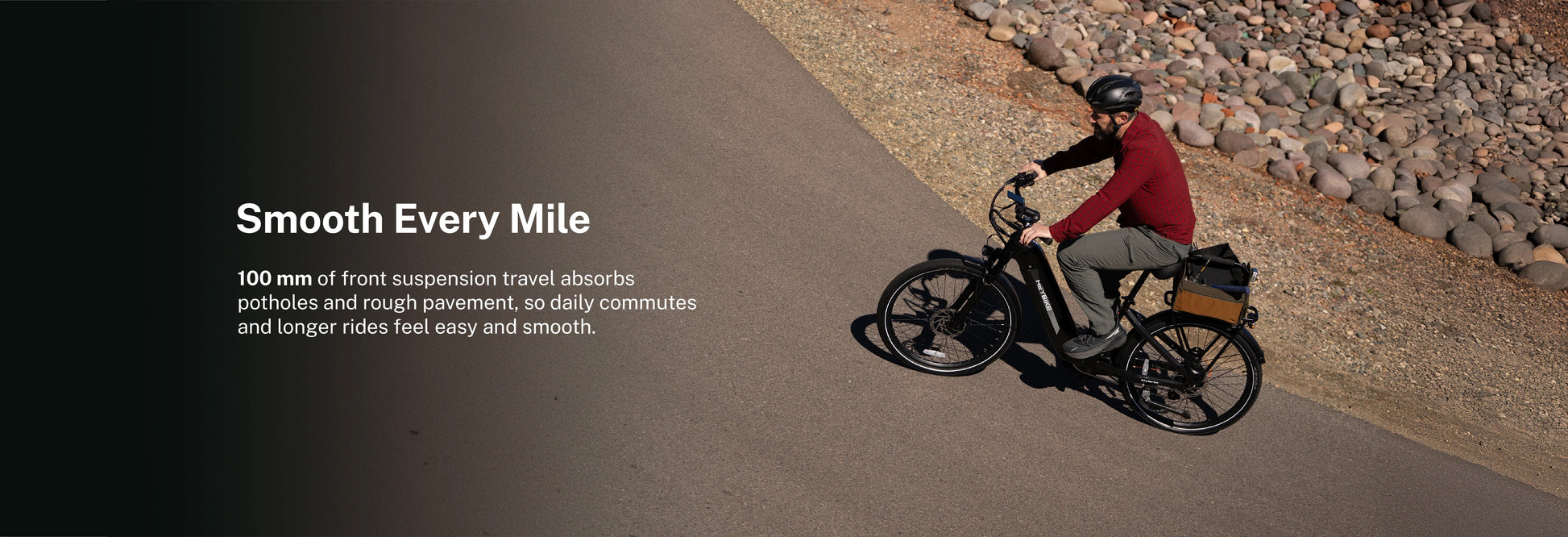 Heybike Hybrid commuter rider lifestyle image