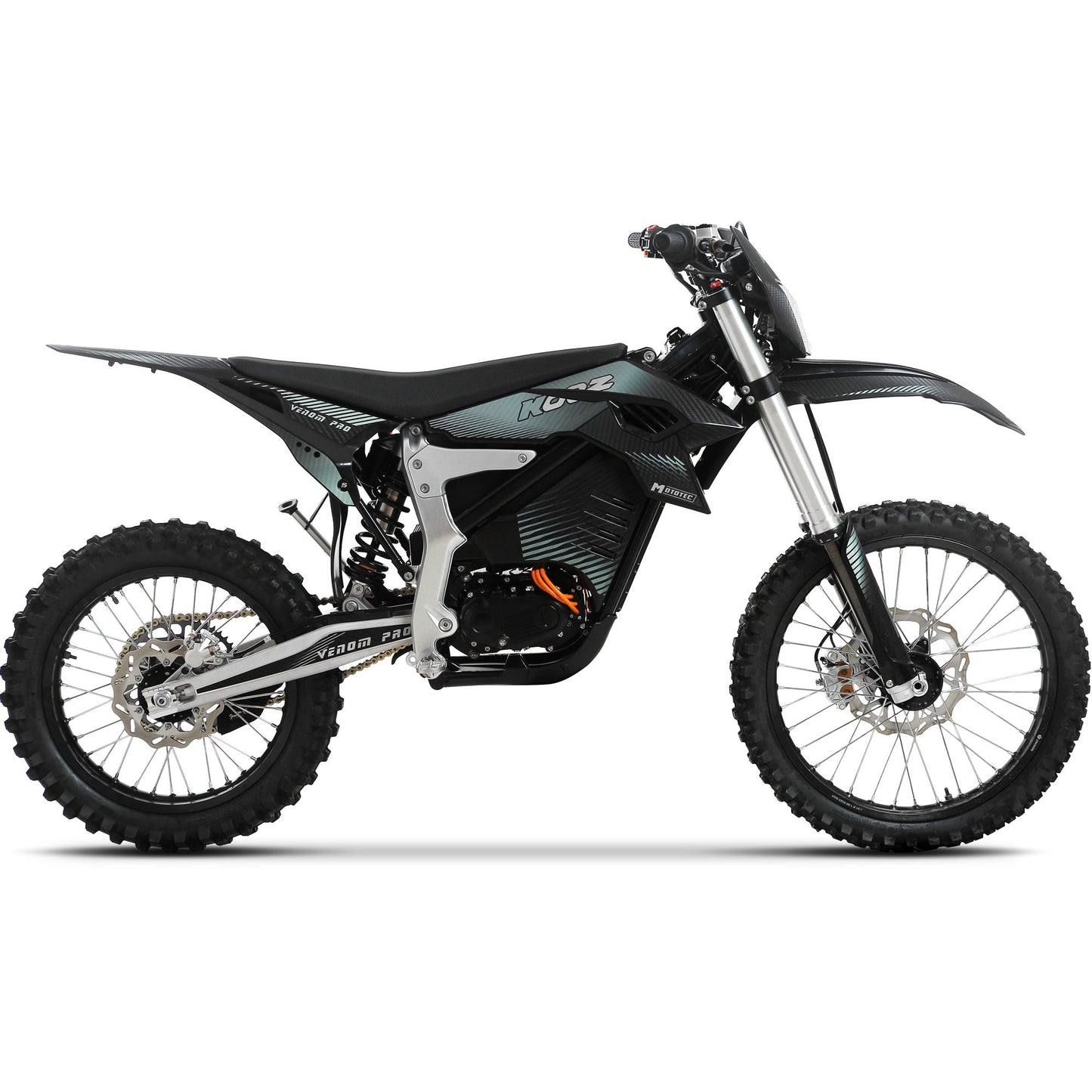MotoTec Venom 72V 30000W electric dirt bike side profile