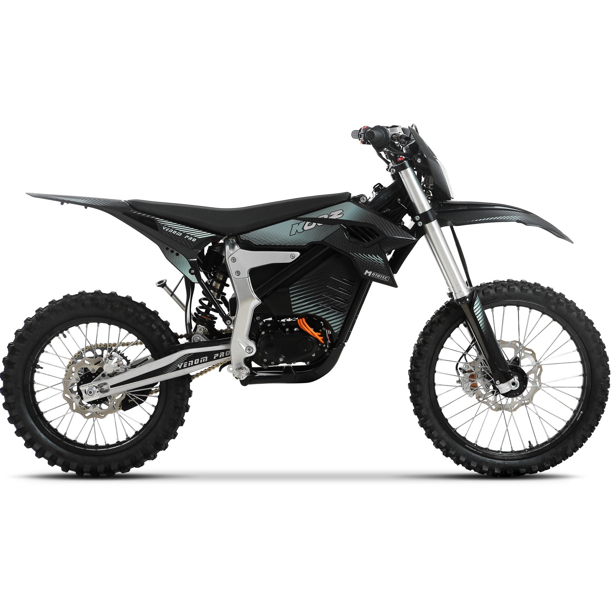 MotoTec Venom 72V 30000W electric dirt bike side profile