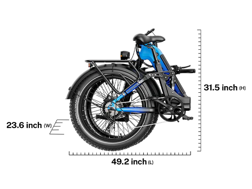 Heybike Horizon folded electric bike dimensions