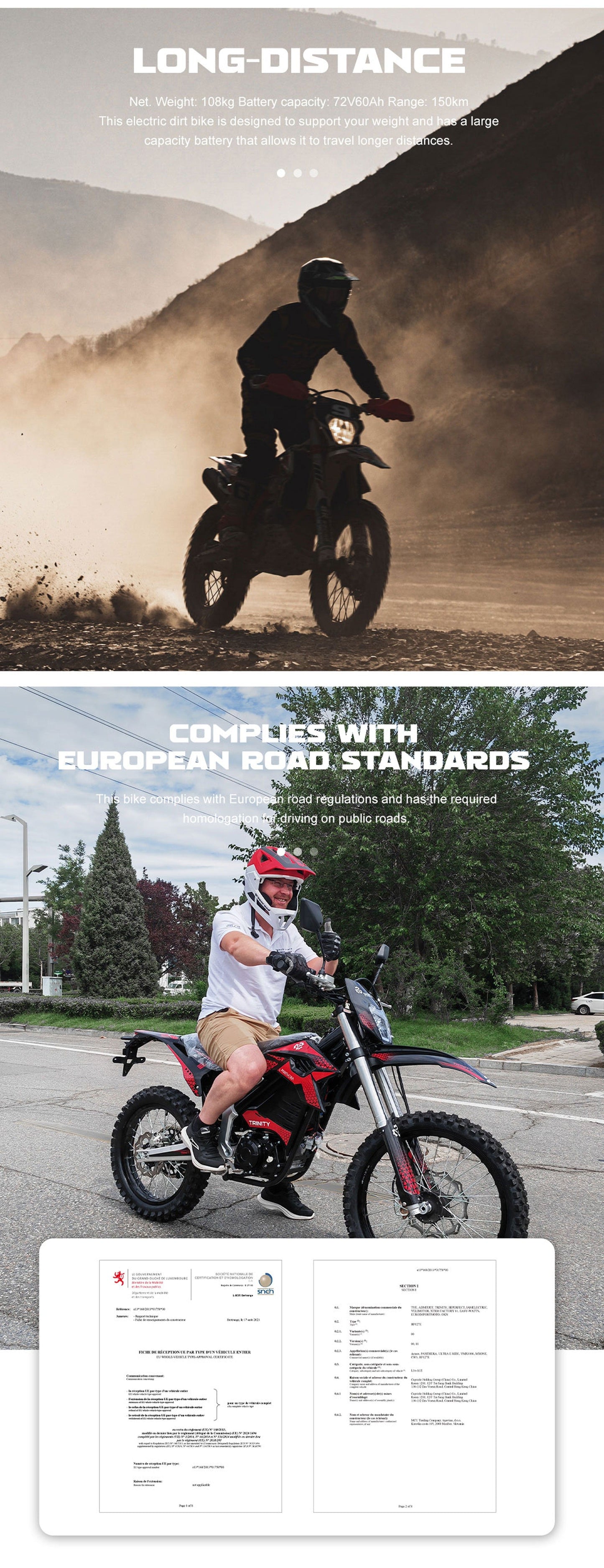 MotoTec Venom 72V 12000W Electric Dirt Bike — 77 MPH High Performance
