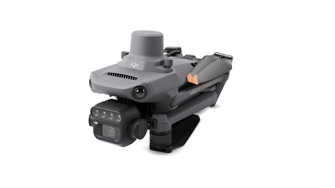 DJI Mavic 3M folded drone with multispectral camera and RTK module