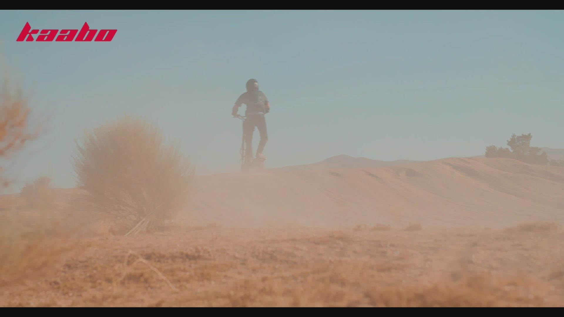 Kaabo Warrior 11 Max electric scooter riding demonstration on desert terrain