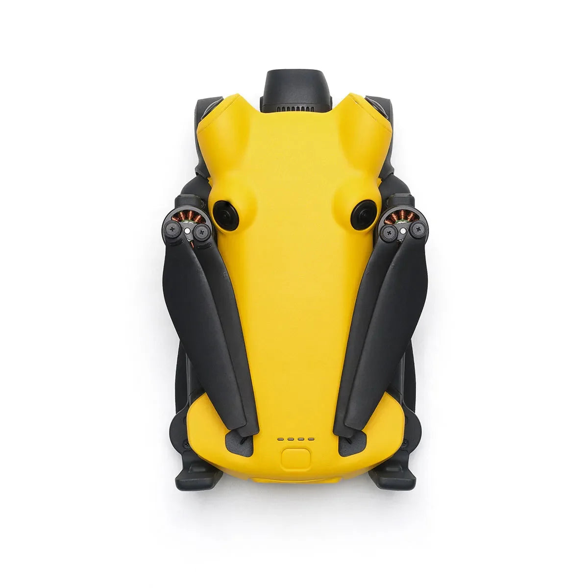 Folded yellow Skyrover X1 drone viewed from above
